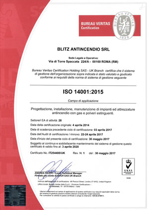 Certificazioni – BLITZ ANTINCENDIO